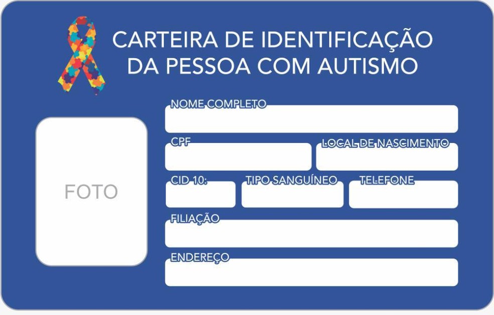carteirinha de identificação da pessoa autista